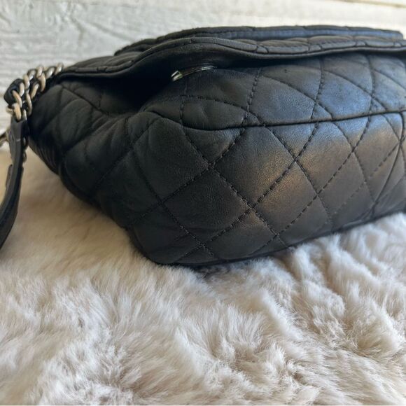 MICHAEL KORS Black Flap Cheyenne Crossbody Quilted Chain Shoulder Bag Mercer - Picture 10 of 13